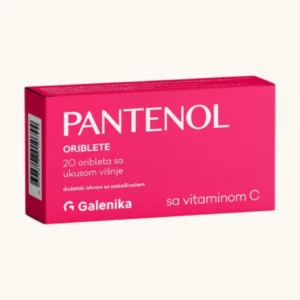 Pantenol sa Vitaminom C, 20 oribleta sa ukusom višnje